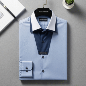 Zaya Fashion Contrast Collar Formal Shirt